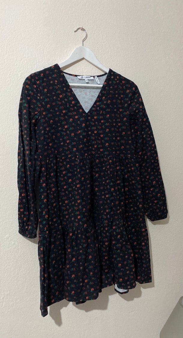 Koton Çiçek Desenli Bohem Uzun Kollu Midi Elbise - Görsel 3