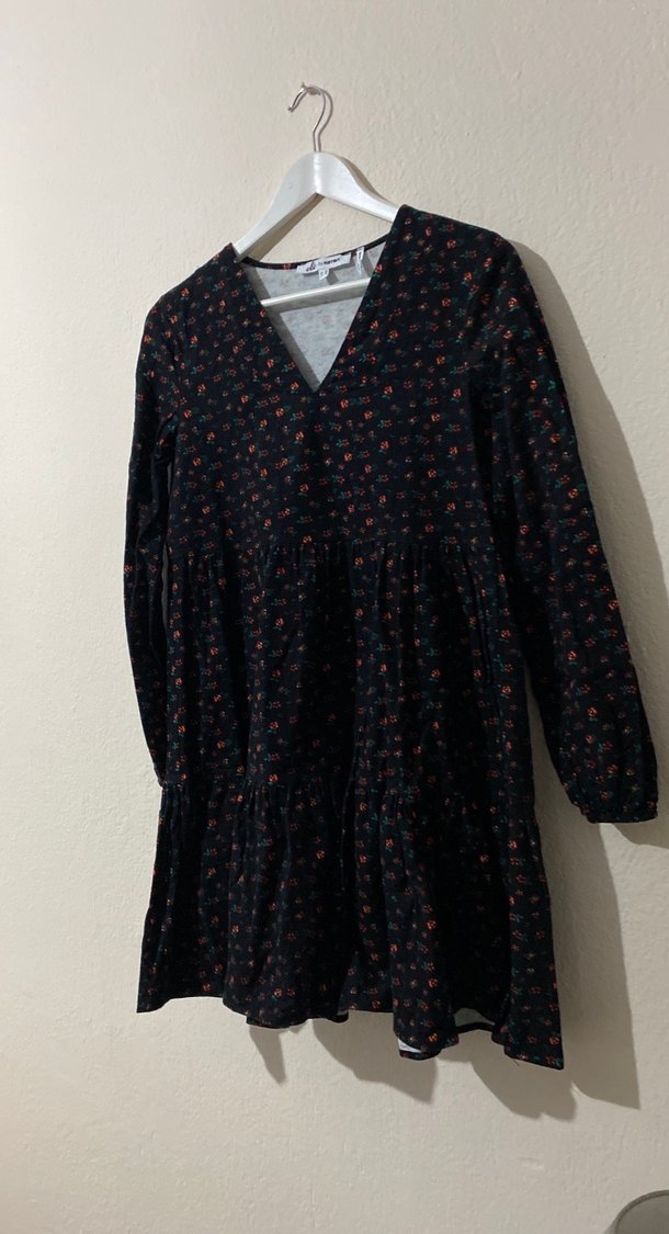 Koton Çiçek Desenli Bohem Uzun Kollu Midi Elbise - Görsel 4