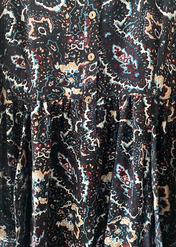 Clandestino Hamile Bohem Çok Renkli Desenli Elbise - Görsel 4