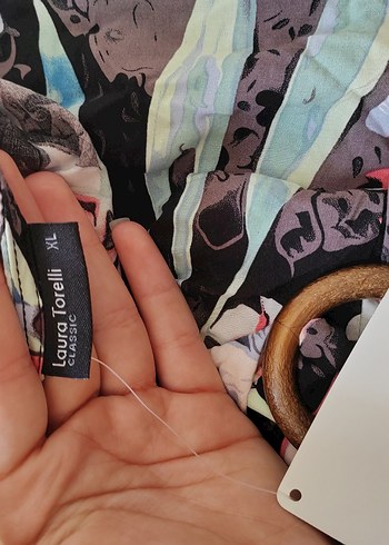 xl Beden Bohem Çok Renkli V Yaka Uzun Elbise