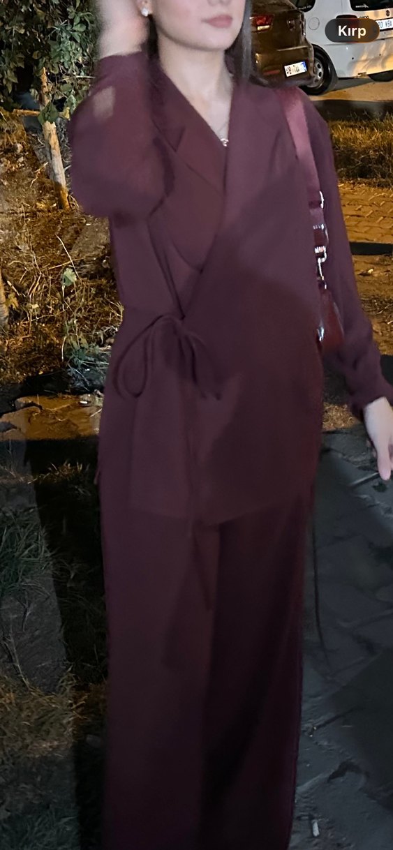 Bordo Kadın Ceket Takım - Görsel 2