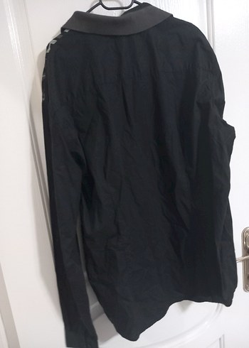 Siyah Baskılı Uzun Kollu Erkek Gömlek - Görsel 3