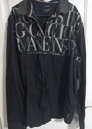 Siyah Baskılı Uzun Kollu Erkek Gömlek - Görsel 2