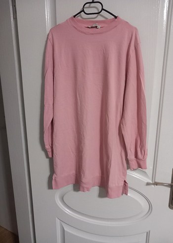 Pembe Kadın Uzun Kollu Oversize Sweatshirt - Görsel 2