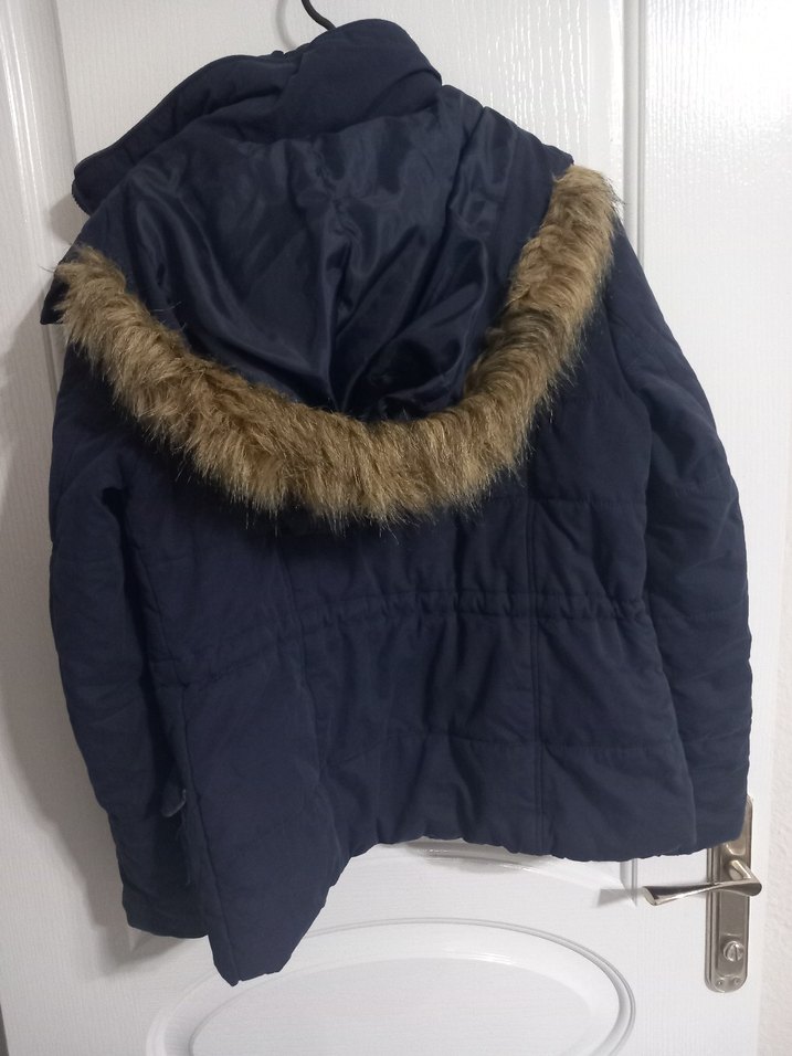 Koyu Mavi Fermuarlı Kadın mont - Görsel 2