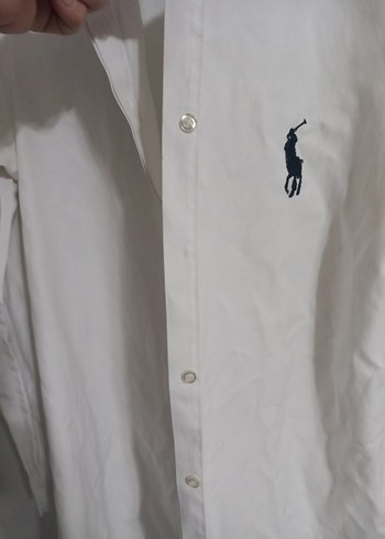Velcro detaylı beyaz erkek kısa kollu gömlek - Görsel 2