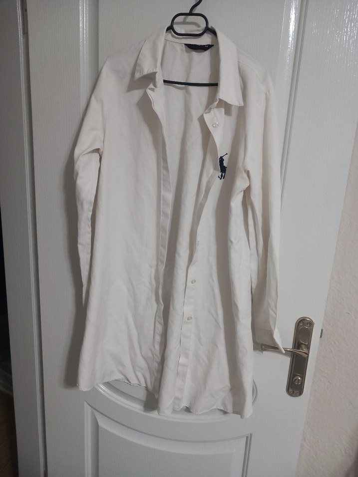 Velcro detaylı beyaz erkek kısa kollu gömlek - Görsel 3