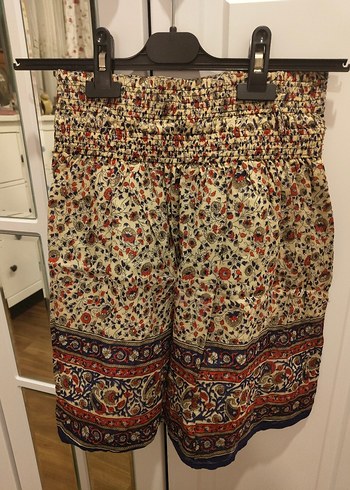 Desenli Bohem Mini Etek Zara