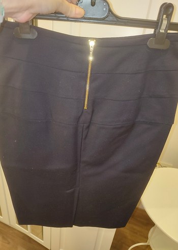 Zara Zara basics lacivert Midi Kalem Etek