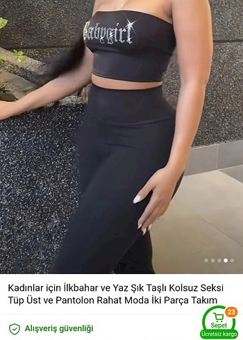 s Beden siyah Renk Taşlı takım