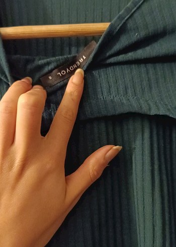 s Beden haki Renk Kadın Uzun Kollu crop