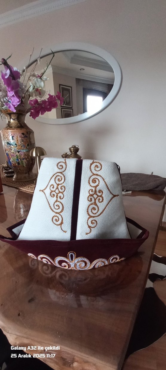 Şapka Kazakistan keçe kalpak - Görsel 3