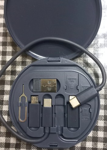 Çoklu Uçlu Telefon Şarj Seti Gri - Görsel 2