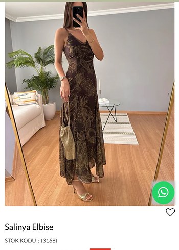 Salinya Kahverengi Bohem Uzun Elbise