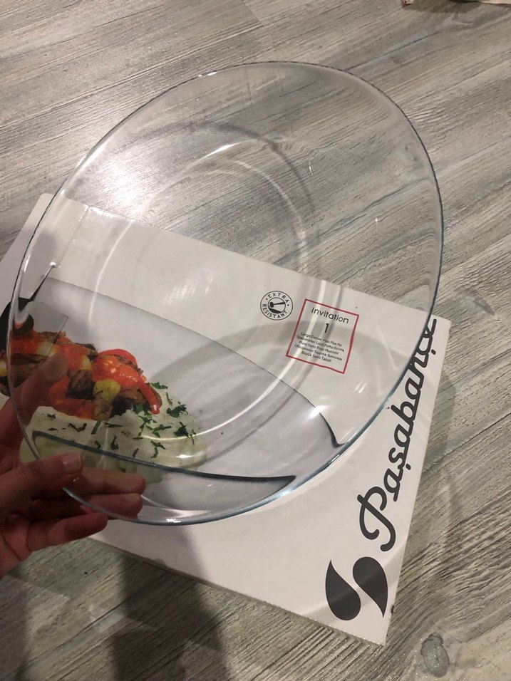 Paşabahçe Beyaz Cam Servis Tabağı - Görsel 3