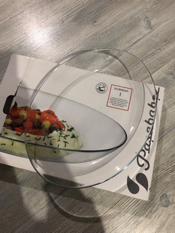 Paşabahçe Beyaz Cam Servis Tabağı - Görsel 2