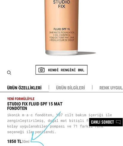  Beden Mac Fondöten