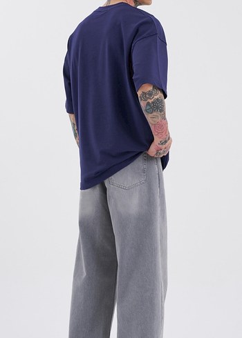 Diğer Erkek Owersize Baggy Jean Ghost