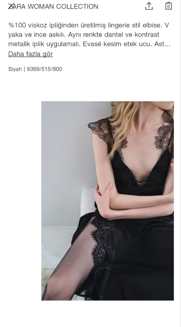 Dantel askılı, Derin Yırtmaçlı, Uzun Lingerie Stil Gotik Elbise - Görsel 2