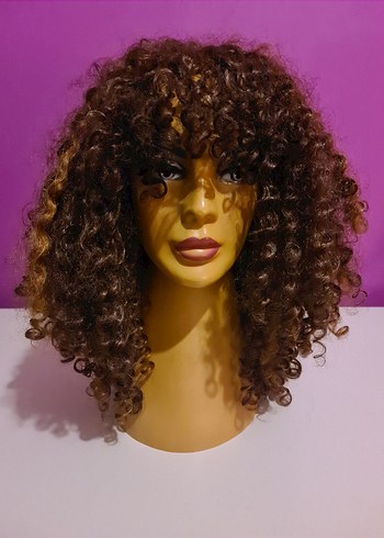Kahverengi Bukleli Afro Peruk - Görsel 3