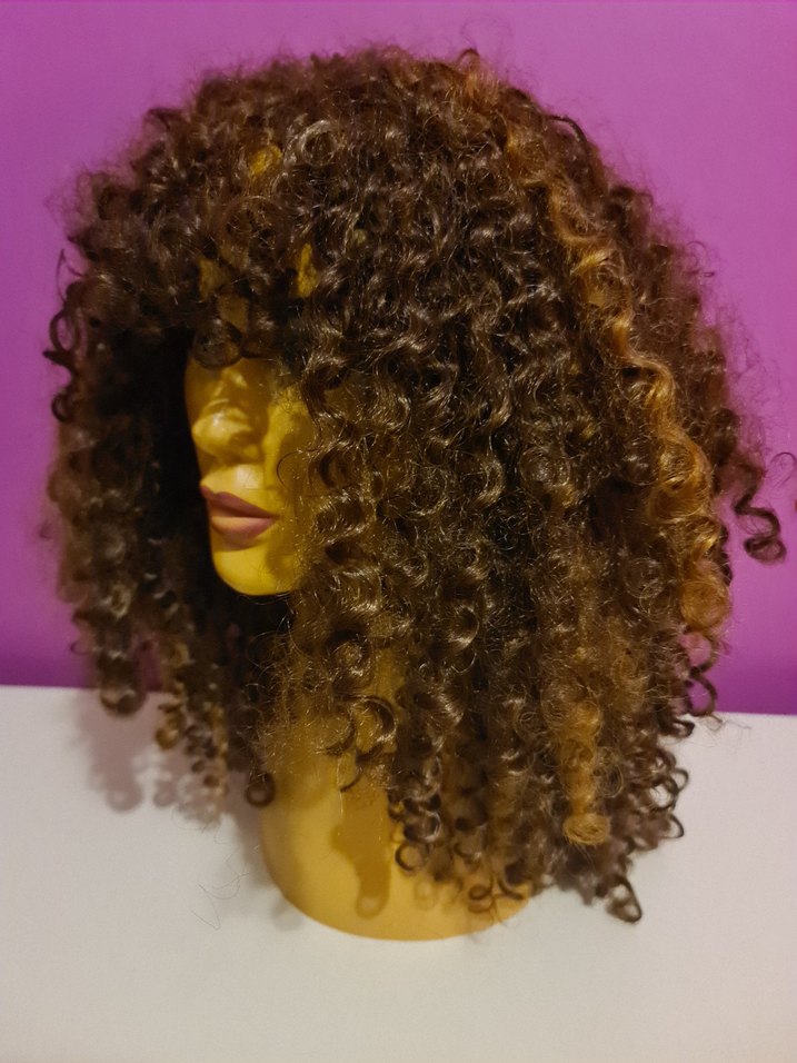 Kahverengi Bukleli Afro Peruk - Görsel 4
