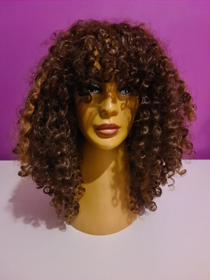 Kahverengi Bukleli Afro Peruk - Görsel 3