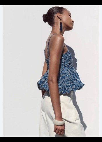 Zara Zara İp Askılı Mini Bluz