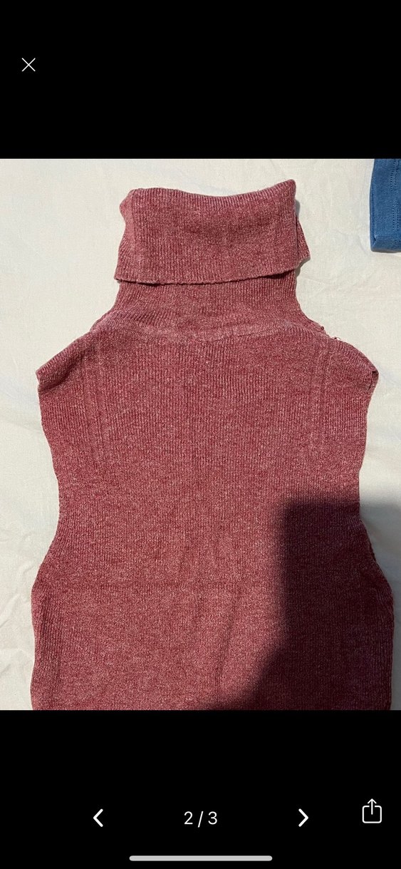 Fabrika Pembe Kolsuz triko Kadın üst - Görsel 2