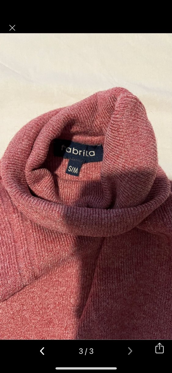 Fabrika Pembe Kolsuz triko Kadın üst - Görsel 3