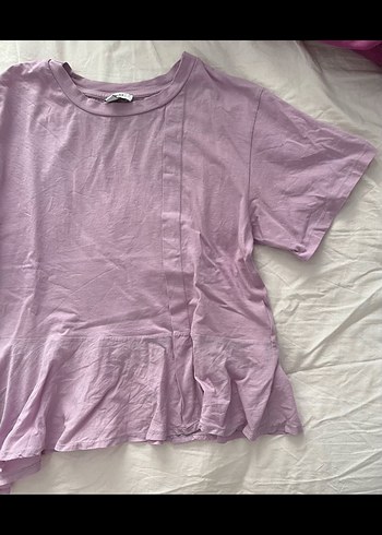 Twist lila  Kısa Kollu Kadın Bluz - Görsel 2