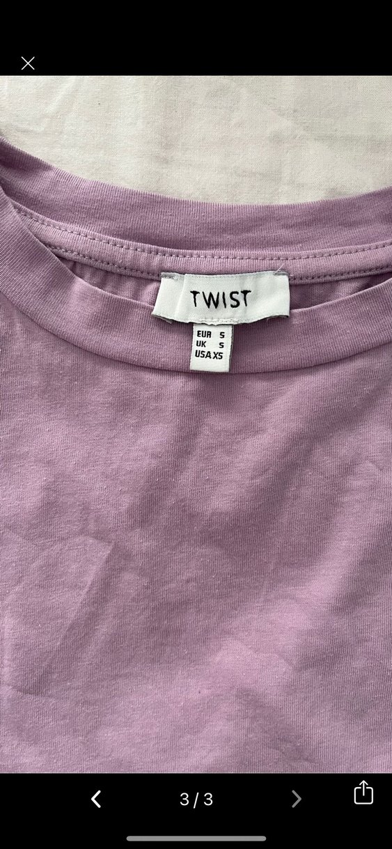 Twist lila  Kısa Kollu Kadın Bluz - Görsel 3