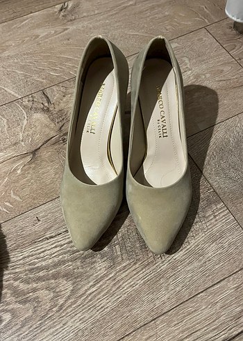 Bej Süet Stiletto Kadın Ayakkabı