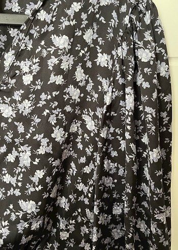 V Yaka Uzun Kadın Elbise - Görsel 6