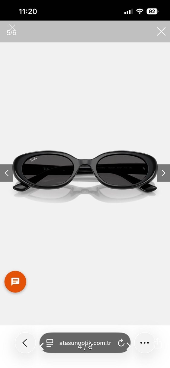 Ray-Ban Siyah Oval Güneş Gözlüğü - Görsel 4