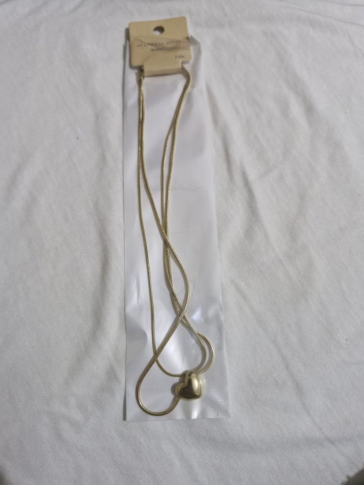 Altın Renk Zincir Detaylı İkili Midi Kararmaz Çelik Kolye - Görsel 2