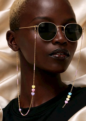 Boncuklu Çok Renkli Kadın Gözlük Zinciri - Görsel 2