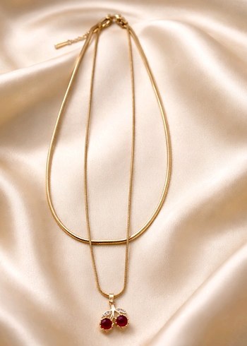 Kararmaz Çelik Zarif İşlemeli Altın Zincir Kolye - Görsel 2