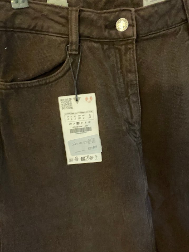 Kahverengi Midi Denim Kadın Etek - Görsel 2