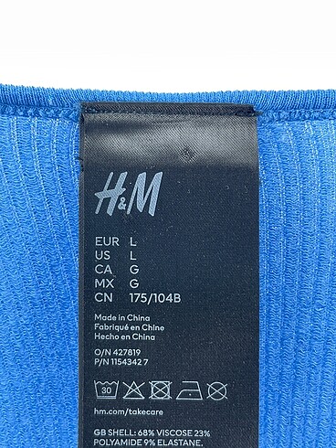 l Beden mavi Renk H&M Uzun Elbise %70 İndirimli.