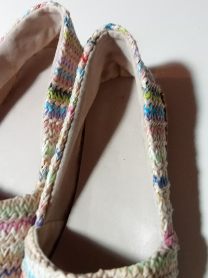 Kadın Çok Renkli Bohem Örgü düz Espadril - Görsel 2