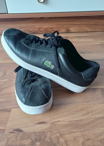 43 Beden Lacoste Siyah Bağcıklı Erkek Spor Ayakkabı
