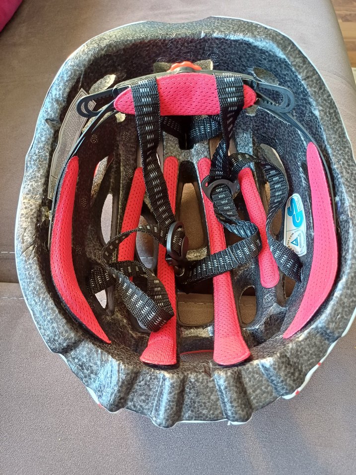 Beyaz Renkli Baskılı Biker Kask - Görsel 3