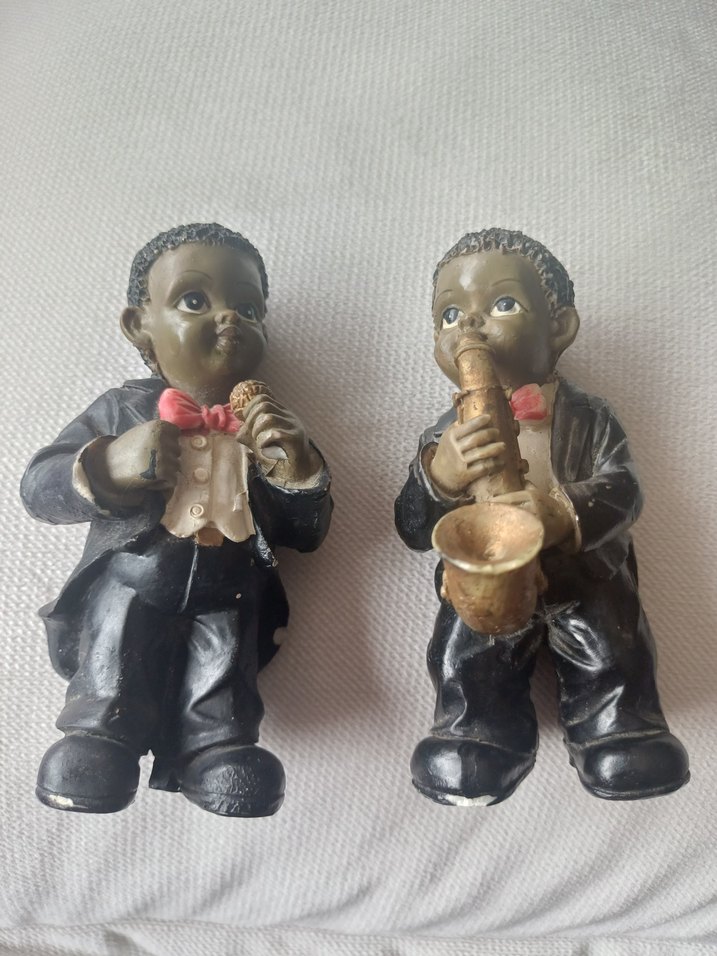 Siyah Caz Müzikçi Biblo Seti - Görsel 2