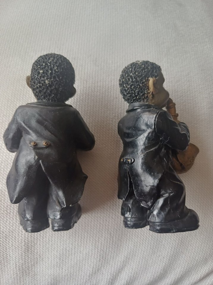 Siyah Caz Müzikçi Biblo Seti - Görsel 3