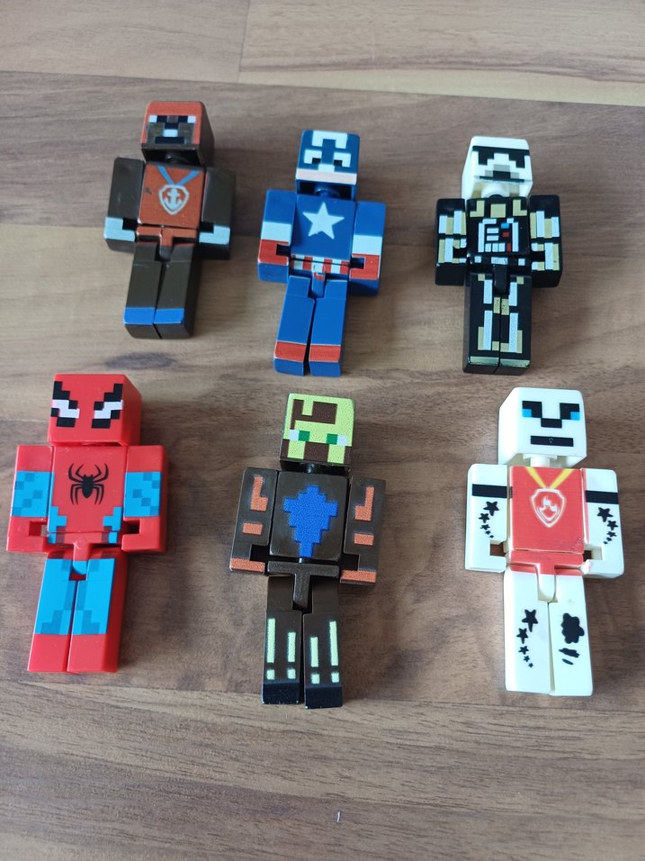Renkli Minecraft Tarzı Aksiyon Figürleri Seti - Görsel 3