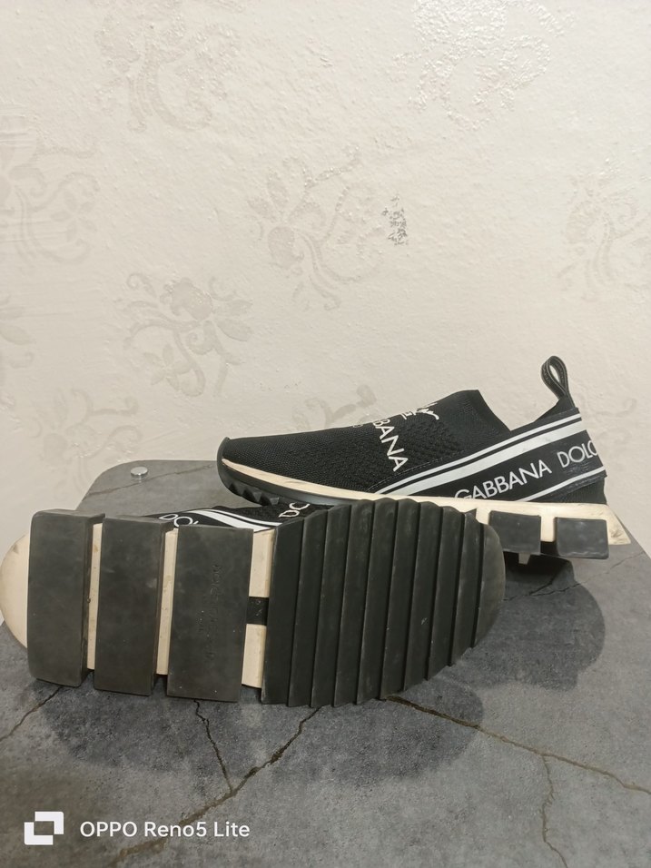 Unisex Dolce & Gabbana Siyah Örgü Sneaker - Görsel 5