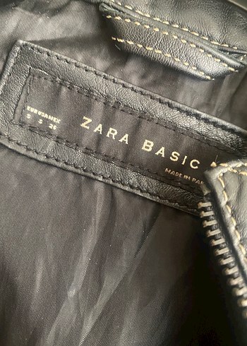 Zara Siyah ZARA S Beden Siyah Deri Ceket Çok Şık Kadın Deri Biker