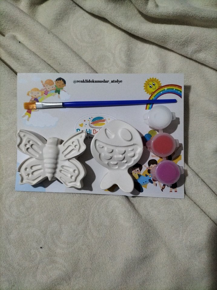 Balık& kelebek figürlü boyama seti - Görsel 2