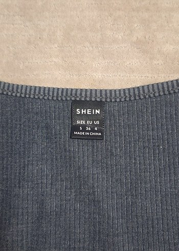 Tasli gri korse tarzi t shirt - Görsel 3