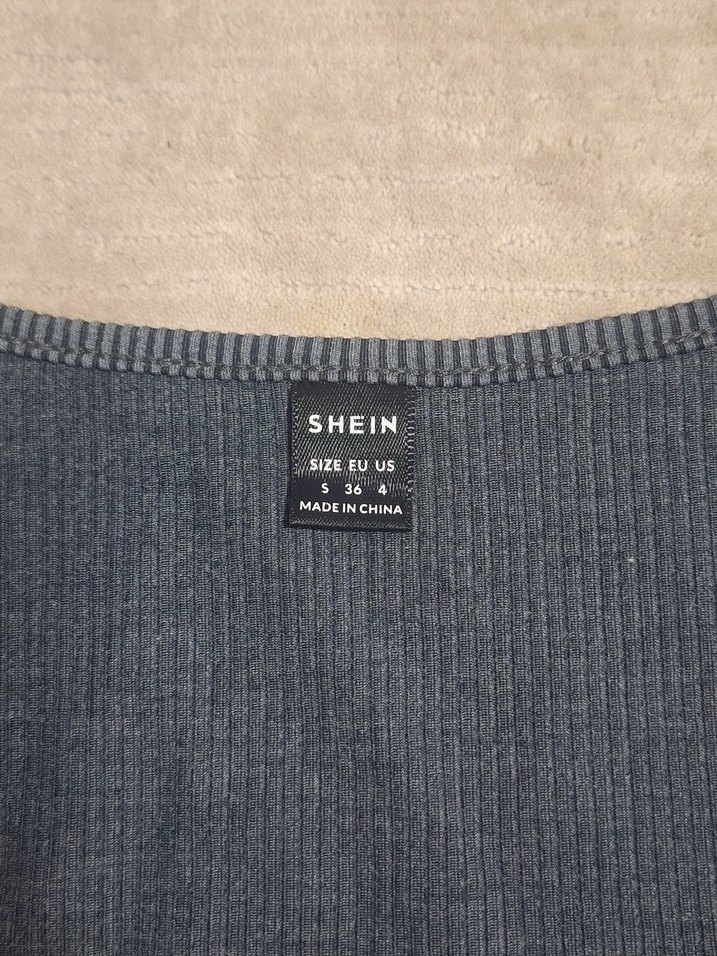 Tasli gri korse tarzi t shirt - Görsel 3